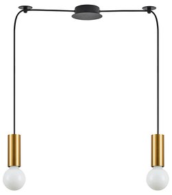 Φωτιστικό Οροφής Δίφωτο Homelighting Adept Tube 77-8570 Gold Matt