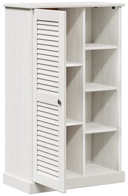 vidaXL Ντουλάπι Μπάνιου Λευκό 68 x 34 x 110 εκ. Μασίφ ξύλο πεύκου