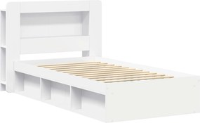 vidaXL Σκελετός κρεβατιού με αποθήκευση Λευκό 100 x 200 cm