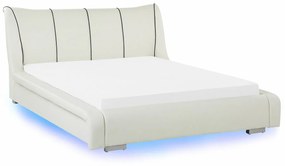 Κρεβάτι Berwyn 724, Διπλό, Άσπρο, 140x200, Οικολογικό δέρμα, Τάβλες για Κρεβάτι, 168x237x97cm, 57 kg | Epipla1.gr