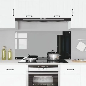 vidaXL Μαύρο Πλακάκι Κουζίνας 120x60x0,6 εκ Γυαλί Ανθεκτικό