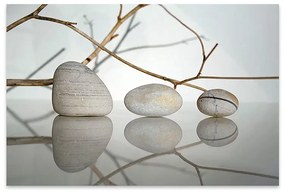 Πίνακας σε καμβά Stones and Branches Megapap ψηφιακής εκτύπωσης 90x60x3εκ. - GP033-0057 - GP033-0057