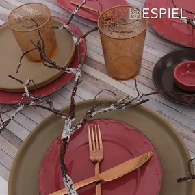 Liana Ρηχό Πιάτο από Πορσελάνη Κόκκινο με Διάμετρο 27cm