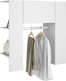 vidaXL Ντουλάπι Διαδρόμου Λευκό 97,5x37x99 εκ. Επεξεργ. Ξύλο