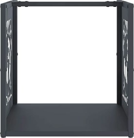 vidaXL Ράφι Καυσόξυλων Ανθρακί 40x40x40 εκ. Χάλυβας ψυχρής έλασης