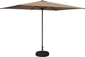 vidaXL Ομπρέλα Κήπου 200 x 300 cm Πολυεστέρας Ορθογώνιος Taupe