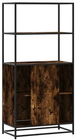 Highboard Καπνιστή δρυς 68x35x139 cm Κατασκευασμένο ξύλο - Καφέ