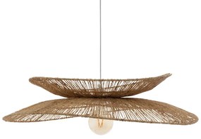 Φωτιστικό οροφής Nestor pakoworld Ε27 σε φυσική απόχρωση Φ58x9εκ 199-000652