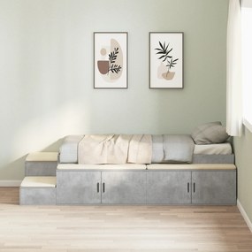 vidaXL Κρεβάτι Αποθήκευσης Γκρί Σκυρόδεμα 80x200 εκ.
