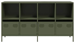 vidaXL Sideboard Ελαιοπράσινο 135x39x73,5 cm Ατσάλι ψυχρής έλασης