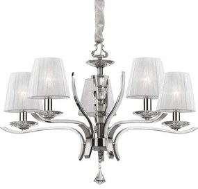 Φωτιστικό Οροφής Pegaso 066448 72x62/150cm 5xE14 40W White Ideal Lux