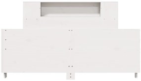 vidaXL Σκελετός Κρεβ. Χωρίς Στρώμα Λευκό 135x190 εκ Μασίφ Πεύκο