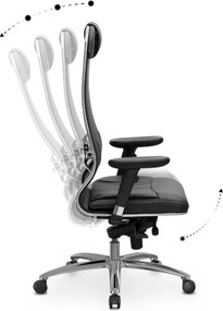 Καρέκλα γραφείου Samurai L1-2D Megapap εργονομική με ύφασμα TS Mesh και τεχνόδερμα χρώμα μαύρο 69x70x122/130εκ.