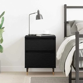 vidaXL Κομοδίνο Μαύρη δρυς 40 x 35 x 50 εκ. Επεξεργασμένο ξύλο