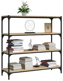 vidaXL Βιβλιοθήκη Sonoma Δρυς 100x33x100 εκ. Επεξεργ. Ξύλο &amp; Ατσάλι