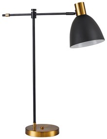 SE21-GM-36-MS2 ADEPT TABLE LAMP Gold Matt and Black Metal Table Lamp Black Metal Shade+