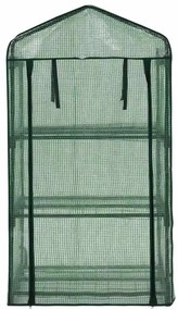 vidaXL Μίνι Θερμοκήπιο με 3 Ράφια 69 x 49 x 125 εκ.
