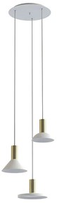 Φωτιστικό Οροφής Hermanos 8031 3xGU10 max 10W White-Solid Brass Nowodvorski Metal