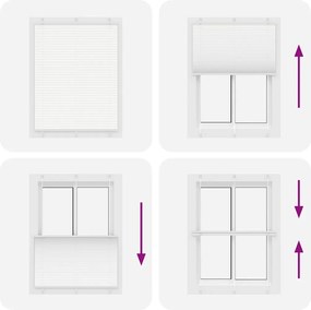 vidaXL Πλισέ περσίδα Λευκό 105x100 cm Πλάτος υφάσματος 104,4 cm