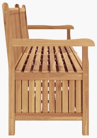 vidaXL Πάγκος Αποθήκευσης Κήπου Καφέ 228 x 60 x 90 εκ Μασίφ ξύλο teak