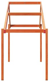 vidaXL Οροφή Κρεβατιού Παιδική Καφέ 213x95,5x144,5εκ Μασίφ Ξύλο Πεύκου