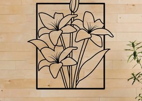 Intra απο ξύλο plywood 3mm-4mm πάχος - Τέχνη διακόσμησης τοίχου λουλουδιών,  κοπής με λέιζερ Δίασταση 40x50 cm INTRAFABR-62966139
