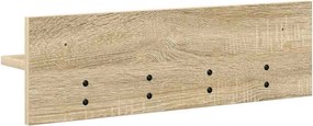 vidaXL Τοίχου Κρεμάστρα Δρύς Sonoma 60 x 10,5 x 18 εκ