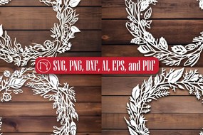 Σετ των 3 Intra απο ξύλο plywood 3mm-4mm πάχος - Χριστουγεννιάτικο στεφάνι στολίδι Πακέτο Δίασταση 4x4 cm INTRAFABR-82526114