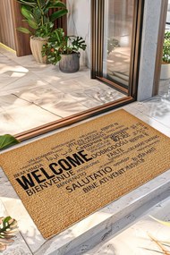 Stewehome Διακοσμητικό χαλί εισόδου με αντιολισθητική βάση Λευκό 40x60x10 cm