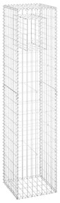 vidaXL Συρματοκιβώτια Στύλοι 2 τεμ. 40 x 40 x 180 εκ. Σιδερένιοι