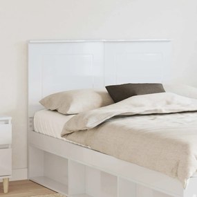 vidaXL Κεφαλάρι Λαμπερό Λευκό 100 cm Μηχανικά επεξεργασμένο ξύλο