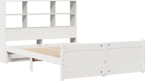vidaXL Κρεβάτι Βιβλιοθήκη Χωρίς Στρώμα 140x200 εκ Μασίφ Ξύλο Πεύκο