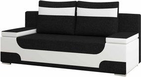 Καναπές - κρεβάτι Aria-Μαύρο - Λευκό - 200.00Χ92.00Χ90.00cm