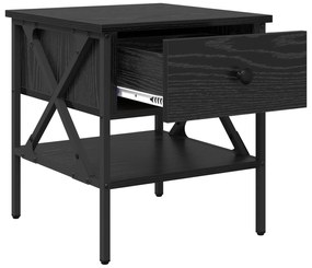 vidaXL κομοδίνο  Μαύρη δρυς 40x42x45 εκ Επεξεργασμένο ξύλο