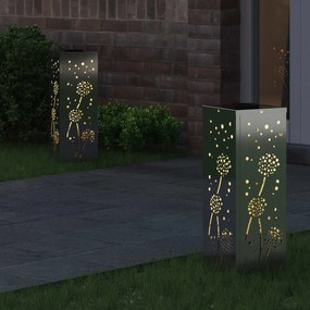 vidaXL Ηλιακό LED Φως Δρόμου 2 pcs Σκ rusty Γαλβανισμένο