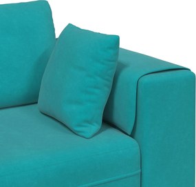 vidaXL Καναπές 3 τμχ. Τιρκουάζ Βελούδο