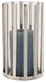 Κηροπήγιο Home ESPRIT Ασημί Κρυστάλλινο Χάλυβας 12 x 12 x 20 cm