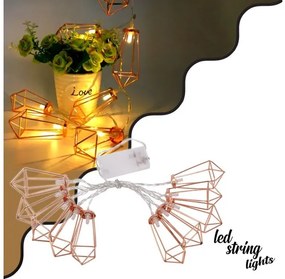 Διακοσμητική Γιρλάντα Bronze Cone 1.5m 10LED 1W Διάφανο 79803 Globostar-79803-Διάφανο 79803