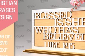 Σετ των 2 Intra απο ξύλο plywood 3mm-4mm πάχος Χριστιανικές φράσεις . Θρησκευτικό λέιζερ Δίασταση 30x20 cm INTRAFABR-94091674