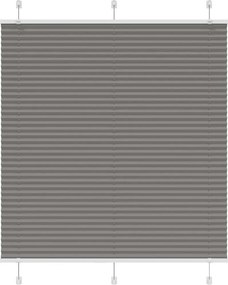 vidaXL Πλισέ περσίδα Ανθρακί 115x100 cm Πλάτος υφάσματος 114,4 cm