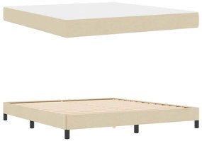 vidaXL Κρεβάτι με ελατήρια με στρώμα Κρεμ 180 x 200 cm ύφασμα