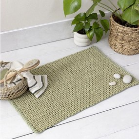 Πατάκι Μπάνιου Mist Olive Green Nima 50X80cm Βαμβάκι-Chenille
