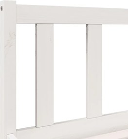 vidaXL Πλαίσιο Κρεβατιού Μακρύ Χωρ. Στρώμα Λευκό 80x220 εκ Μασίφ Πεύκο