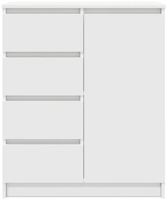 Συρταριέρα με Συρτάρια Λευκή 71x35x84 εκ. από Επεξ. Ξύλο - Λευκό