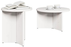 vidaXL Σετ Τραπεζιού Για Καφέ 2 pcs Λευκό 49 x 49 x 28 εκ