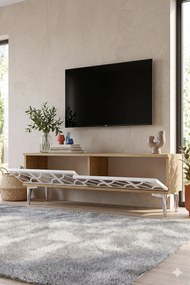 Stewehome Μοντέρνα βάση τηλεόρασης με ντουλάπι από Συνθετικό ξύλο 120x30x41 cm