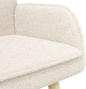 vidaXL Καναπές 2 ατόμων Κρεμ 115 x 61 x 87 εκ. Μπουκλέ