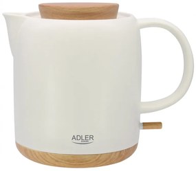 Ηλεκτρικός βραστήρας Adler AD 1304, 1200W, 1l, Κεραμικό, Περιστρεφόμενη βάση, Προστασία χωρίς νερό, Εκρού