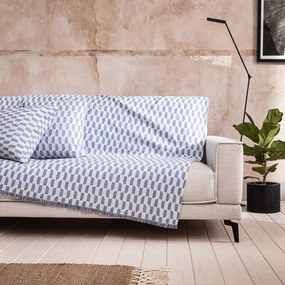 Ριχτάρι Denise 518/ 09 Marine Blue Gofis Home Four-Seater 180x350cm Cotton-Polyester