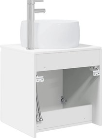 vidaXL Επιτοίχια Λεκάνη Έπιπλο Λευκό 49,5 x 44,5 x 66 εκ